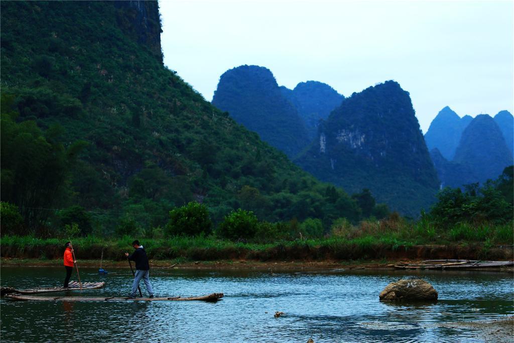 Отель Yangshuo Peaceful Valley Retreat Экстерьер фото